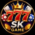 777SK Game profile logo featuring a premium gold 777 emblem with a crown, poker chips, playing cards, and a modern dark gaming background.