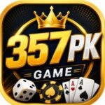 357PK Game profile logo featuring a premium gold crown, playing cards, dice, and a modern black and gold gaming design