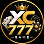 XC777 Game profile logo featuring premium gold 777 text with XC branding, crown, playing cards, dice, and poker chip on a black luxury background.