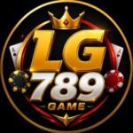 Premium LG789 Game profile logo featuring luxurious gold and silver 3D text, poker chips, playing cards, a royal crown, and a modern black gaming background designed for Android gaming and entertainment.