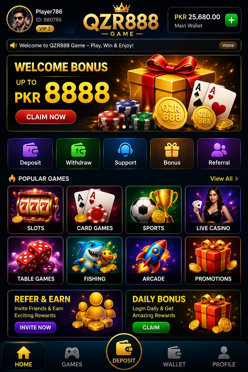 QZR888 game